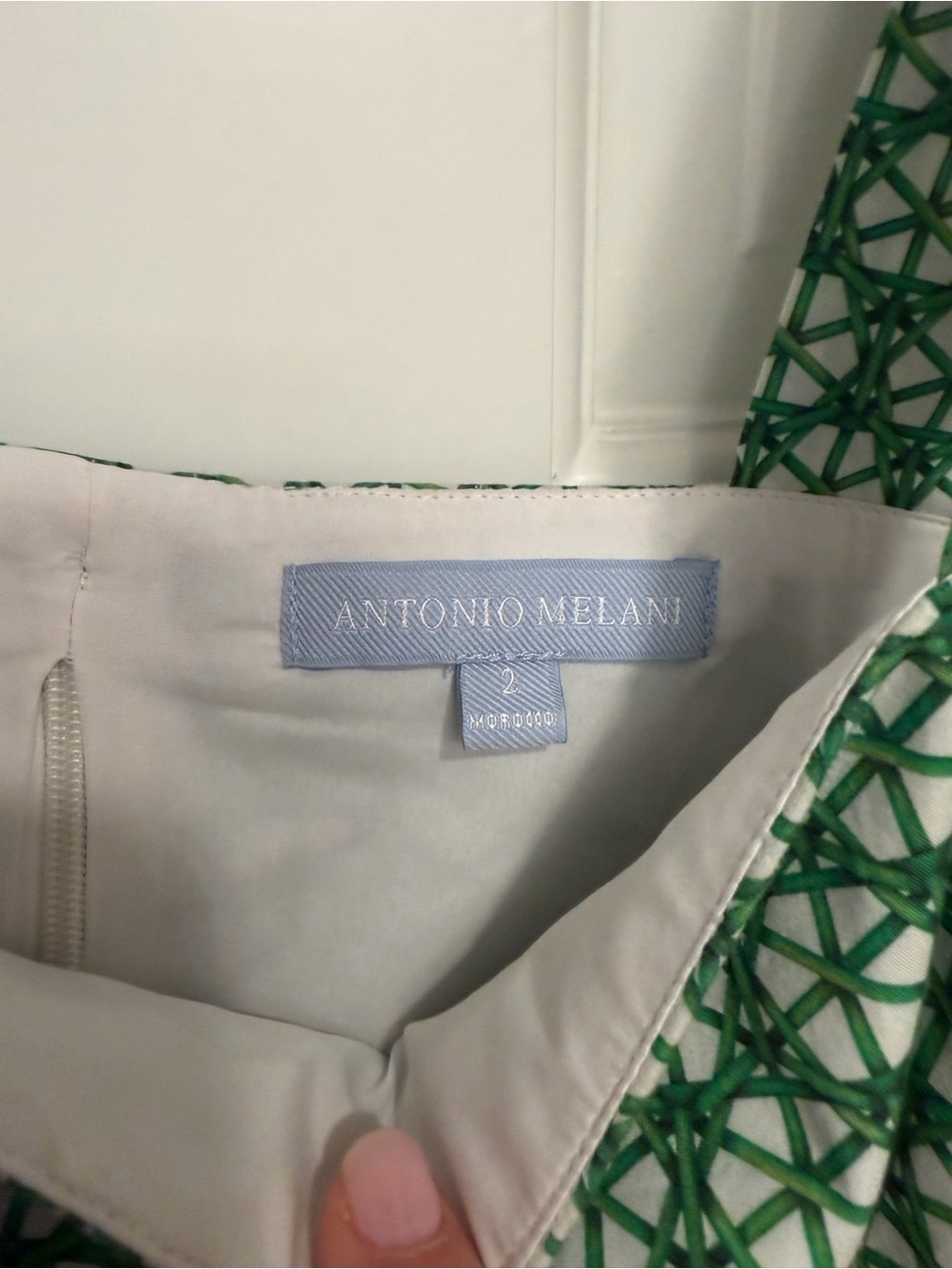 ANTONIO MELANI x Style by simkins SET Green Geometric Maxi Skirt AND TOP - Picture 6 of 7